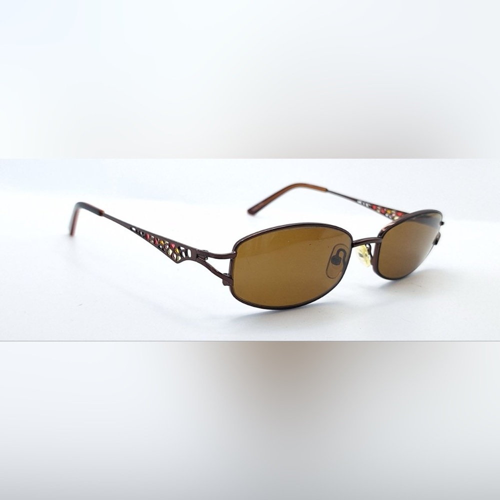 Heartland Mallory Brown Oval Sunglasses Frames Only